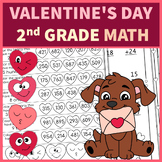 Valentine's Day Math Worksheets Second Grade No Prep Printables