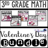Valentine's Day Math Worksheets 3rd Grade Bundle