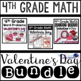 Valentine's Day Math Worksheets 4th Grade Bundle