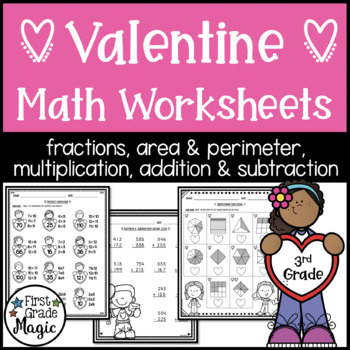 Preview of Valentine's Day Math Worksheets