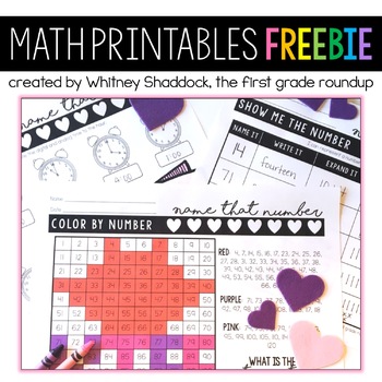 Valentine's Day Math Worksheets: FREEBIE