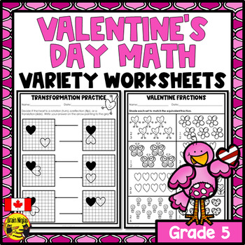Preview of Valentine's Day Math Worksheets | Numbers to 1 000 000