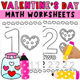 Valentine's Day Math Worksheets for Preschool Kids | Febru