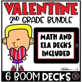 Valentine's Day Math and ELA BOOM™ Task Card BUNDLE Grades 1-3
