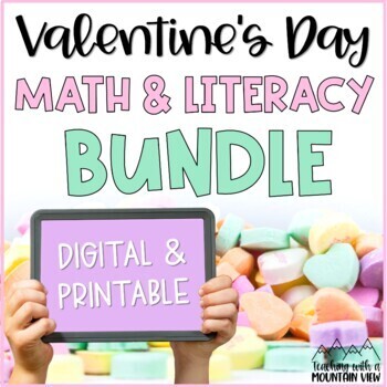 Preview of Valentine's Day Math and Language Arts Bundle