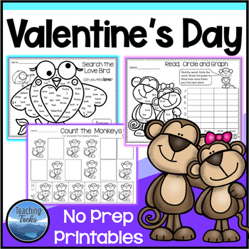 Preview of Valentine's Day Math and Literacy Activities 