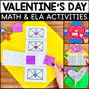 Preview of Valentine's Day Math and Literacy Activities and Crafts