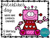 Valentine's Day Math and Literacy Centers