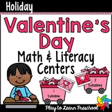 Valentine's Day Activities - Preschool Math and Literacy Centers