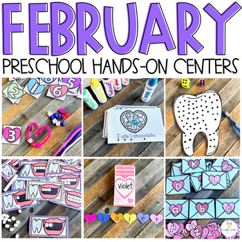 Preview of Valentine's Day Math and Literacy Centers and Activities Preschool | February