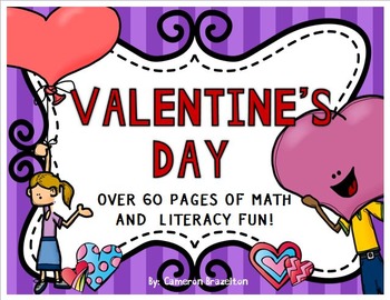 Preview of Valentine's Day Math and Literacy Printables Activites for Centers
