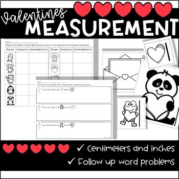 Preview of Valentine's Day Measurement Activity