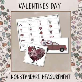 Preview of Valentine's Day Measurement / Non-Standard Units / Addition / Subtraction