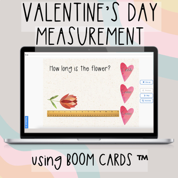 Preview of Valentine's Day Measurement with Boom Cards