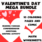 Valentine's Day Mega Bundle- Reading, Math, Writing, Drawi