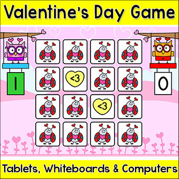 Preview of Valentine's Day Game Memory Matching Activity for iPad, Chromebook & SMART Board
