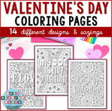 Valentine's Day Messages and Sayings SEL Coloring Pages