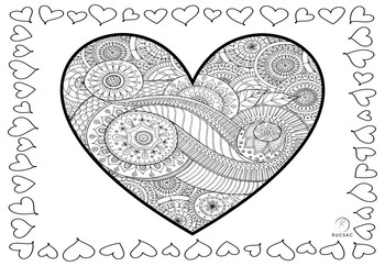 Valentine's Day - Mindful Colouring Sheets by RUCSAC | TPT