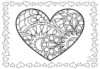 Valentine's Day - Mindful Colouring Sheets by RUCSAC | TPT