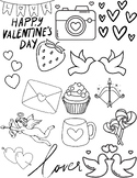 Valentine's Day Mindfulness Coloring Sheet