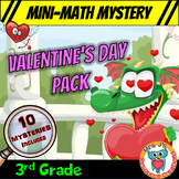 Valentine's Day Mini Math Mystery Activities - 3rd Grade M