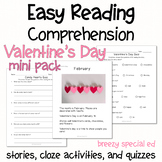 Valentine's Day Mini Pack - Easy Reading Comprehension for