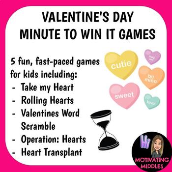 Preview of Valentine's Day "Minute To Win It!" FREEBIE!