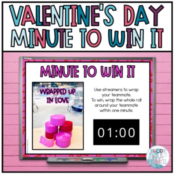 Preview of Valentine's Day Minute to Win it Games - Valentine Party - Class Rewards