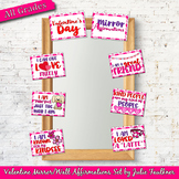 Valentine's Day Mirror Affirmations Poster Set, Growth Mindset