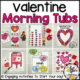 Valentine's Day Morning Tubs for Kindergarten