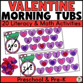 Valentine's Day Morning Tubs for Preschool - February Morn