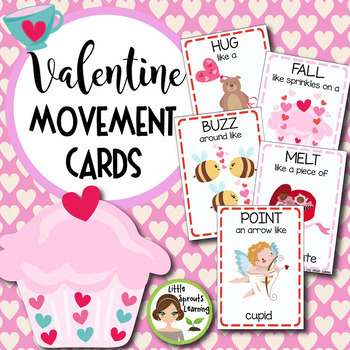 Preview of Valentine's Day Movement Cards - Brain Breaks (Transition activity)