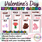 Valentine's Day Movement Cards - Activity for Dance, PE, T