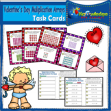 Valentine's Day Multiplication Arrays Task Cards With Resp