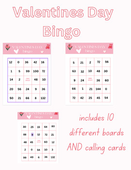 Valentine's Day Multiplication Bingo Fluency Activity | TPT