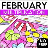 Valentine's Day Multiplication Color By Number - Math Fact