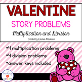Valentine's Day Multiplication & Division Story/Word Problems