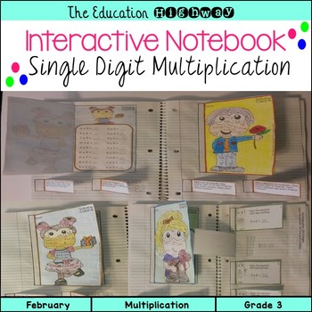 Preview of Multiplication: Interactive Notebook for Valentine's Day
