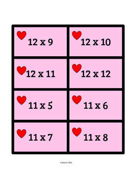Day Multiplication Matching Game 