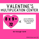Valentine's Day Multiplication Math Facts Center