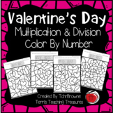 Valentine's Day Multiplication and Division Color by Number
