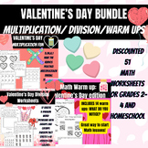 Valentine's Day Multiplication and Division Worksheet with