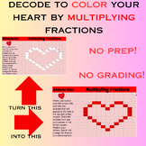 Valentine's Day Multiply Fractions to Decode Your Heart