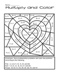 Valentine's Day Multiply and Color Activity