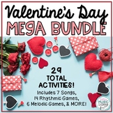 Valentine's Day Music Activities MEGA BUNDLE! 30 Music Games & Songs