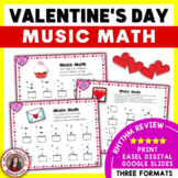 Valentine's Day Music Activities -  Rhythm Worksheets - Mu