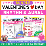 Valentine's Day Music Activities - Rhythm and Aural Worksheets