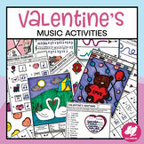 Valentine's Day Music Activities, Worksheets, & Coloring Pages