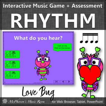 Preview of Valentine’s Day Music | Sixteenth Notes Interactive Rhythm Game + Assessment