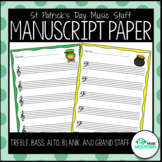 St. Patrick's Day Music Staff Manuscript Paper
